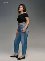 شلوار آبی next مدلBarrel Hourglass - Image 4