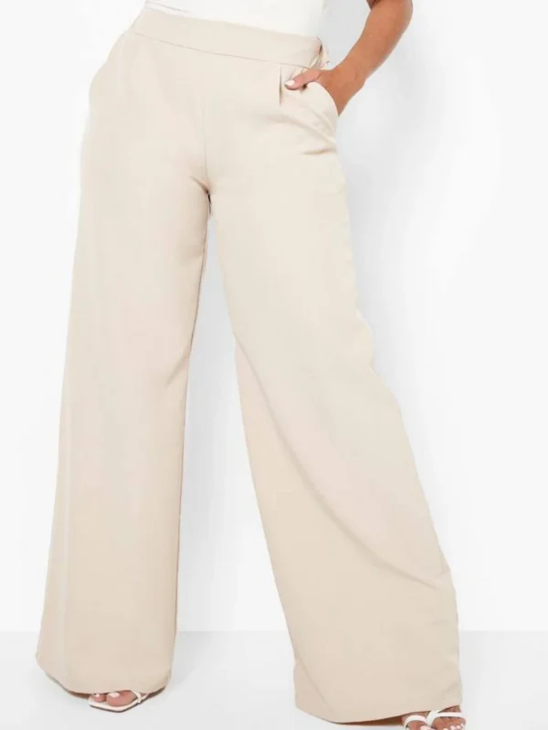 شلوار واید لگ کِرِم boohoo 2102 - Image 2