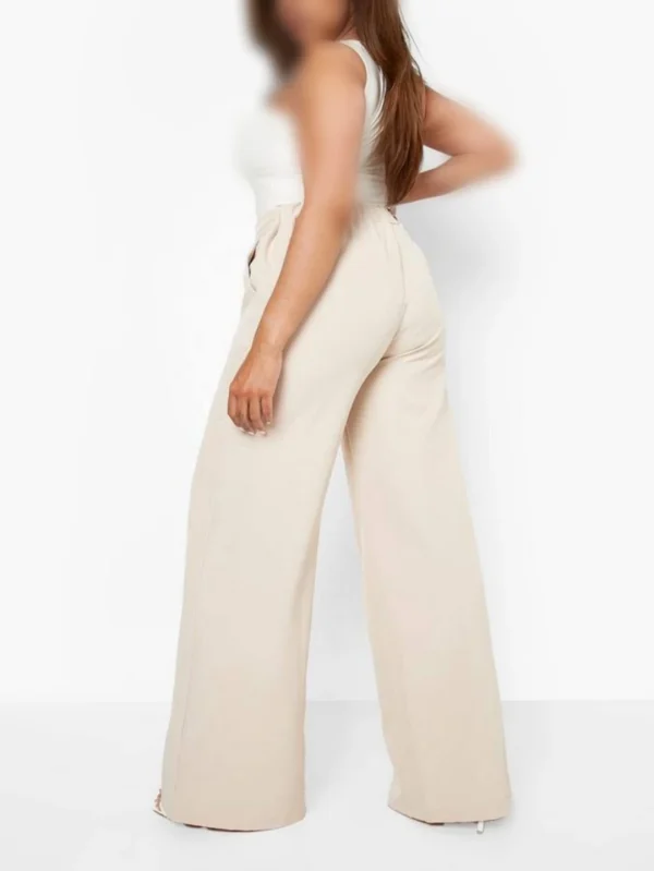 شلوار واید لگ کِرِم boohoo 2102 - Image 3