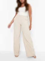 شلوار واید لگ کِرِم boohoo 2102