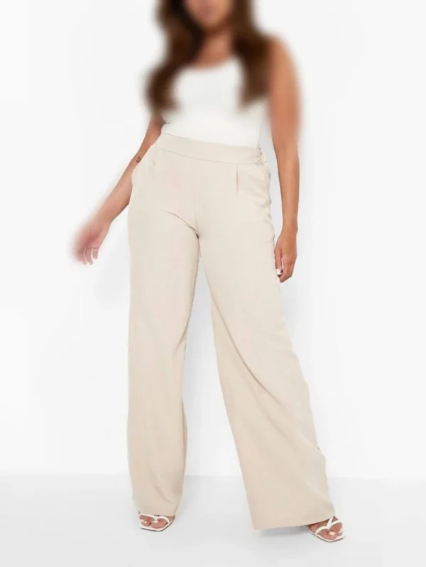 شلوار واید لگ کِرِم boohoo 2102 - Image 4