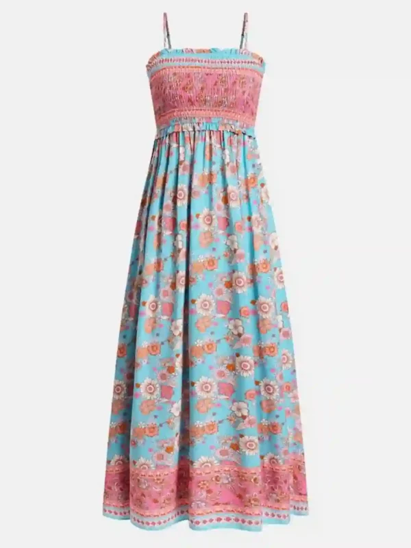 پیراهن گل گلی بندی کاپشه - Image 4