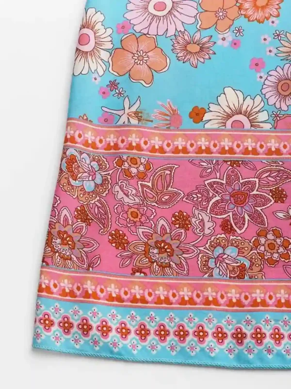پیراهن گل گلی بندی کاپشه - Image 5