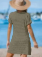 پیراهن سبز بافت کاپشه - Image 3