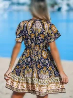 مینی پیراهن گل گلی کاپشه 2319 - Image 2