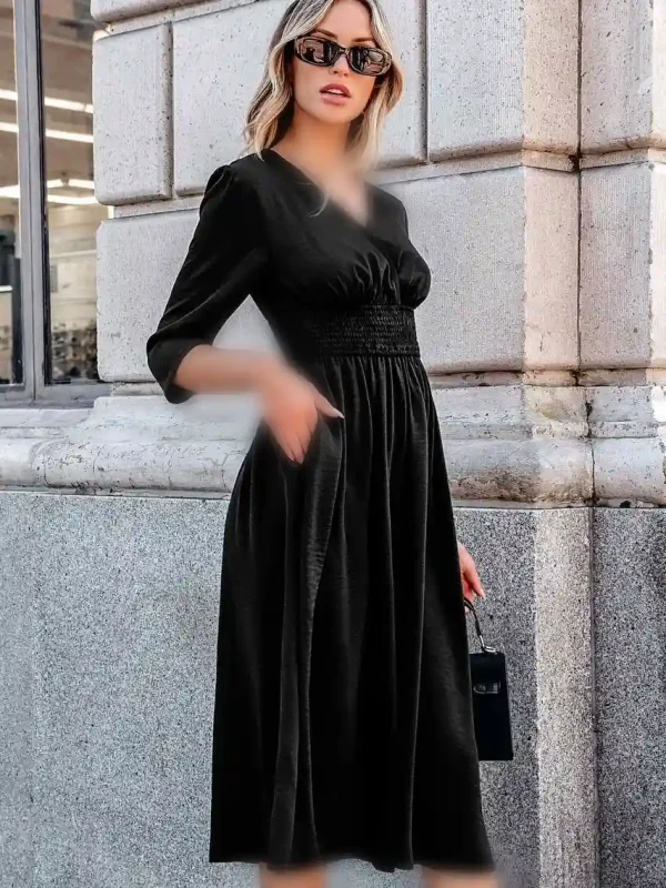 پیراهن مشکی کاپشهT645 - Image 4