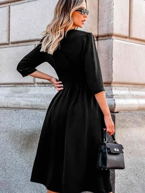 پیراهن مشکی کاپشهT645 - Image 2