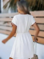 پیراهن سفید استر دار 2323 - Image 4