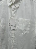 پیراهن لینن آستین‌کوتاه والدیگرانو zara - Image 16