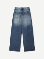 شلوار آبی پررنگهایلایت برشکا مدل wide leg - Image 2