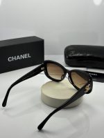 عینک chanel-5468B فریم مشکی براق عدسی هایلایت قهوه ای - Image 5