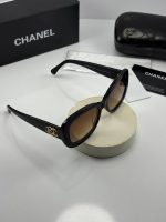 عینک chanel-5468B فریم مشکی براق عدسی هایلایت قهوه ای - Image 2