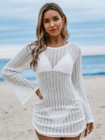 لباس مجلسی سفید طرح دار توری - Image 5