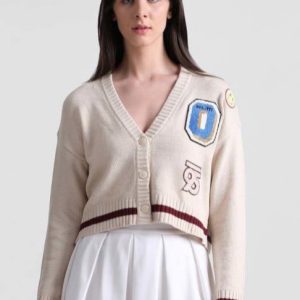 ژاکت کرم 95 رگولارفیت only