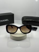 عینک chanel-5468B فریم مشکی براق عدسی هایلایت قهوه ای - Image 4