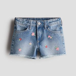 شرتک جین بچگانه گلدوزی H&M