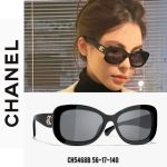عینک chanel-5468B فریم مشکی براق عدسی هایلایت قهوه ای - Image 6