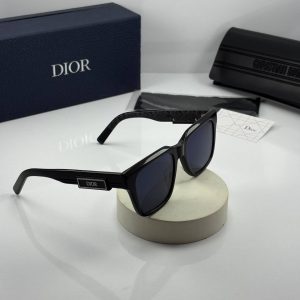 عینک dior b23 s11 مشکی براق عدسی آبی