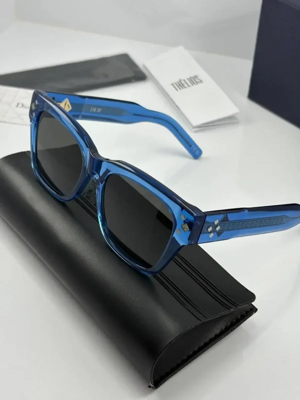عینک dior s21 آبی شفاف - Image 3