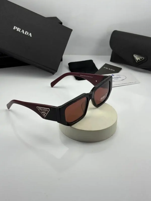 عینک prada-spr09z ترکیب مشکی زرشکی - Image 3