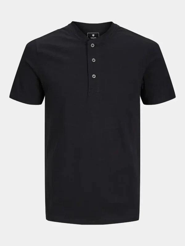 تیشرت مشکی 3دکمه jack&jones - Image 7