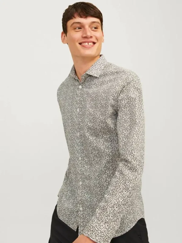 پیراهن تمام دکمه آستین دار jack&jones - Image 4
