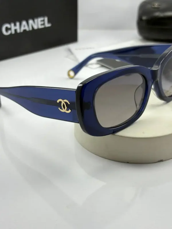 عینک chanel-5488 آبی شفاف - Image 3