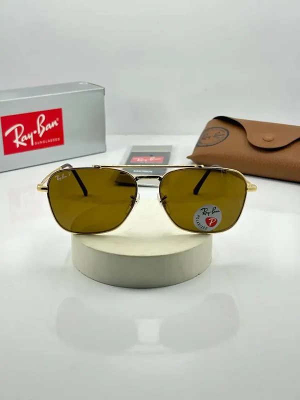 عینک rb-3636pفریم طلایی عدسی قهوه ای - Image 3