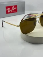 عینک rb-3636pفریم طلایی عدسی قهوه ای - Image 4