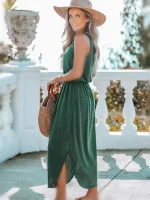 ساحلی تمام سبز نخی کاپشی - Image 3