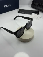 عینک dior b23 s11 مشکی براق عدسی طرح دار - Image 3