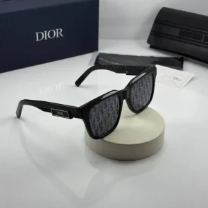 عینک dior b23 s11 مشکی براق عدسی طرح دار
