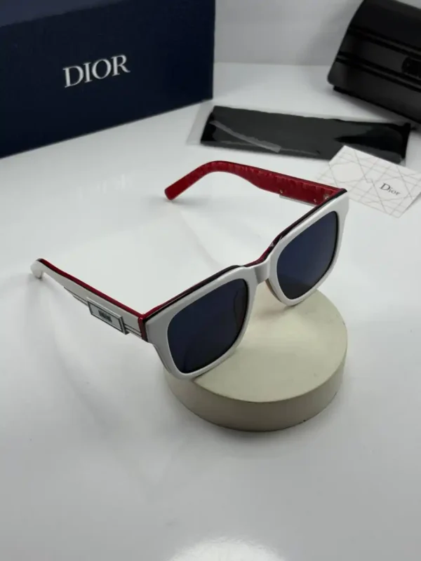 عینک dior b23 s11 سه رنگ سفید عدسی آبی - Image 3