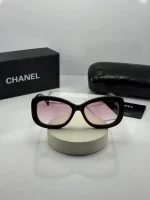 عینک chanel-5468B فریم زرشکی اکلیل دار - Image 2