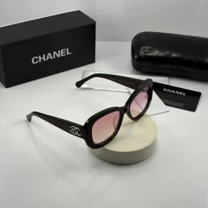 عینک chanel-5468B فریم زرشکی اکلیل دار
