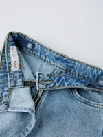 دامن شرتکی برمودا جین آبی zara - Image 6