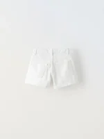 دامن شرتکی برمودا جین سفید zara - Image 3