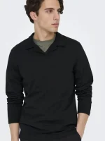 بلوز یقه دار only & sons مشکی - Image 7