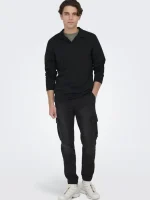 بلوز یقه دار only & sons مشکی - Image 5