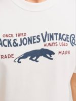 تیشرت سفید لوگو آبی jack&jones - Image 3