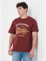 تیشرت زرشکی لوگو سفید jack&jones - Image 4