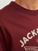 تیشرت زرشکی لوگو سفید jack&jones - Image 5