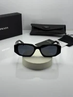 عینک prada spr17w-f تمام مشکی - Image 3