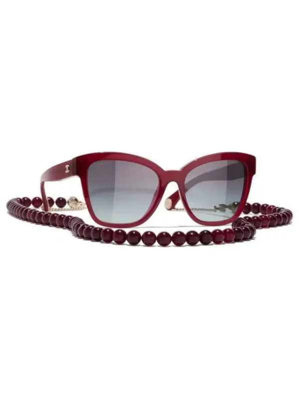 عینک chanel 5487 قرمز شفاف - Image 5