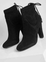 نیم بوت چرم جورابی بندی boohoo - Image 3