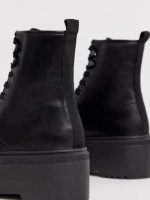 نیم بوت مشکی بند دار asos - Image 3