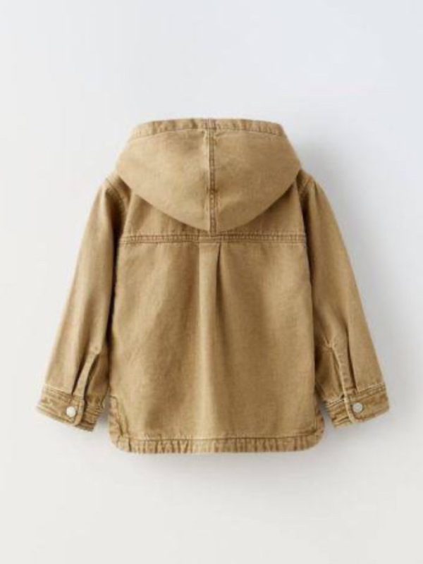 کت جین بچگانه کلاه دار zara - Image 3