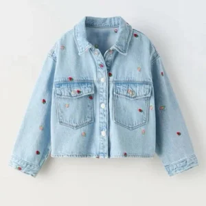 کت جین گلدوزی بچگانه zara