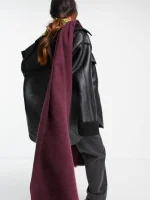شال سوپر سافت بادمجانی asos - Image 4