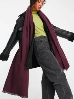 شال سوپر سافت بادمجانی asos - Image 3